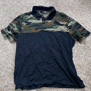 GBG black and camo polo, new